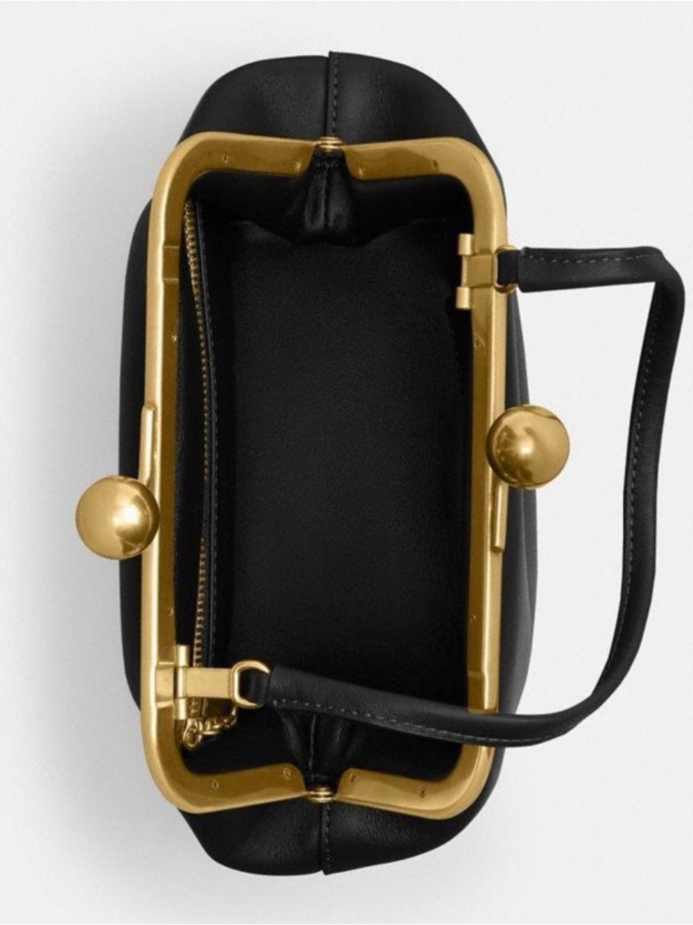 Coach Kisslock Frame Shoulder Bag in Black with Gold Hardware - Picture 2 of 6